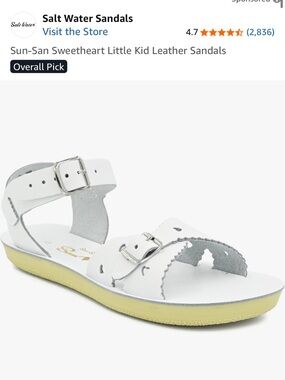 Sun-San Sweetheart Leather Sandals - White